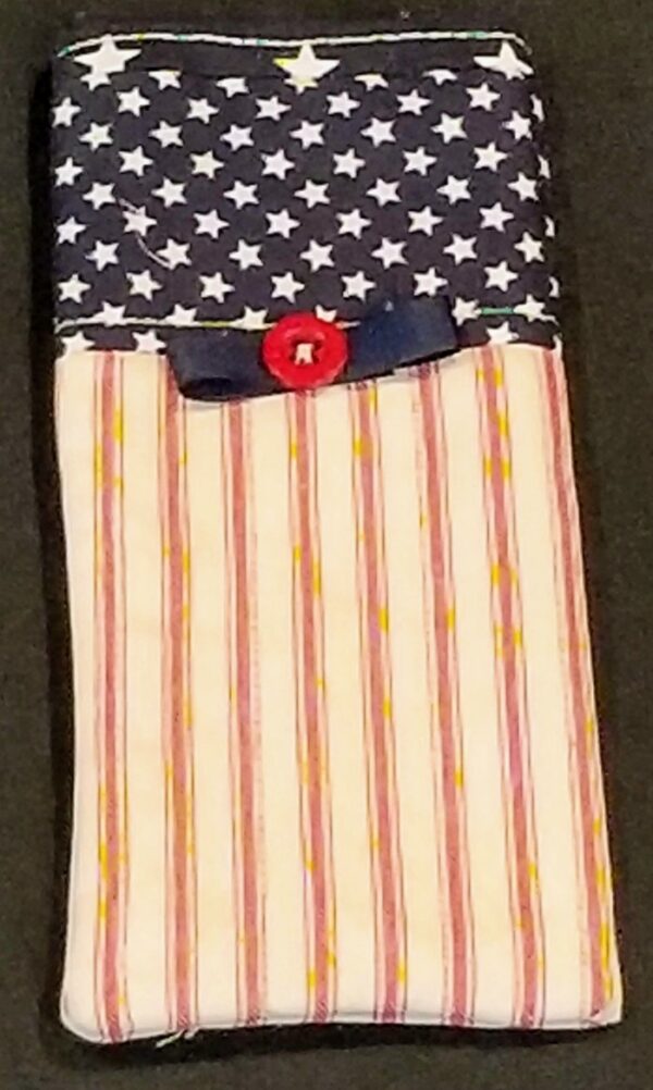 US Flag Fabric Eyeglass Case